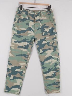 Mothers Brand Camouflage Utility Pants - Green Camo linen